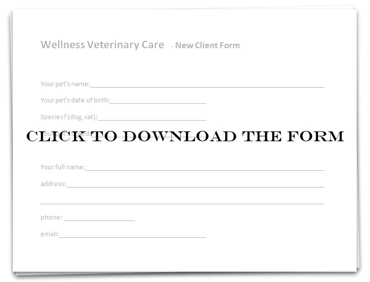 First visit? Click here to download a form to fill out.